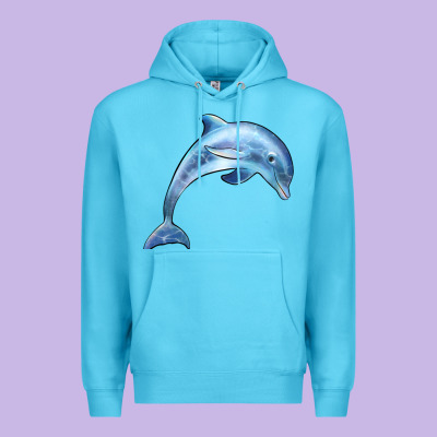 Dolphin Premium Hoodie Designed By Barkaloodesign