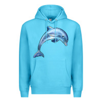 Ocean Blue dolphin Premium Hoodie - BarkalooDesign