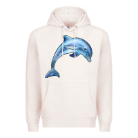 Pale Pink dolphin Premium Hoodie - BarkalooDesign