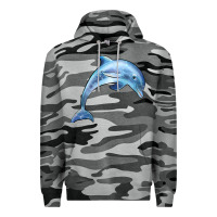 Slate Camo dolphin Premium Hoodie - BarkalooDesign