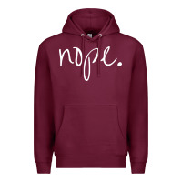 Burgundy funny nope Premium Hoodie - linhVisuals