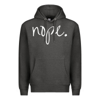 Charcoal Heather funny nope Premium Hoodie - linhVisuals