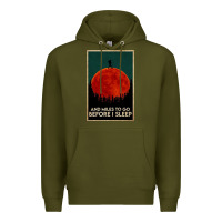Army Green hiking and miles to go before i sleep Premium Hoodie - linhVisuals