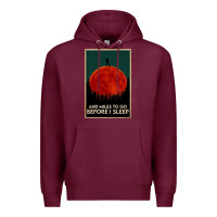 Burgundy hiking and miles to go before i sleep Premium Hoodie - linhVisuals