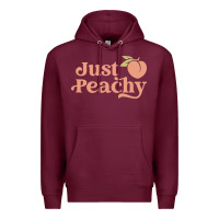 Burgundy just peachy retro 70s georgia peaches summer fruit Premium Hoodie - linhVisuals