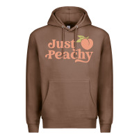 Chestnut just peachy retro 70s georgia peaches summer fruit Premium Hoodie - linhVisuals