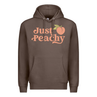 Just Peachy Retro 70s Georgia Peaches Summer Fruit Premium Hoodie | Teevron