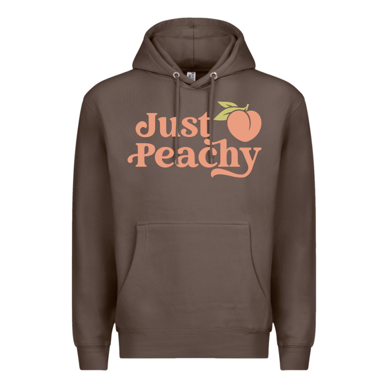 Just Peachy Retro 70s Georgia Peaches Summer Fruit Premium Hoodie by linhVisuals | Teevron