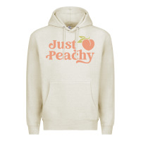 Oatmeal Heather just peachy retro 70s georgia peaches summer fruit Premium Hoodie - linhVisuals