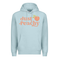 Blue Mist just peachy retro 70s georgia peaches summer fruit Premium Hoodie - linhVisuals