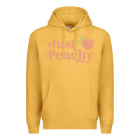 Mustard just peachy retro 70s georgia peaches summer fruit Premium Hoodie - linhVisuals