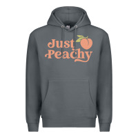 Rock just peachy retro 70s georgia peaches summer fruit Premium Hoodie - linhVisuals