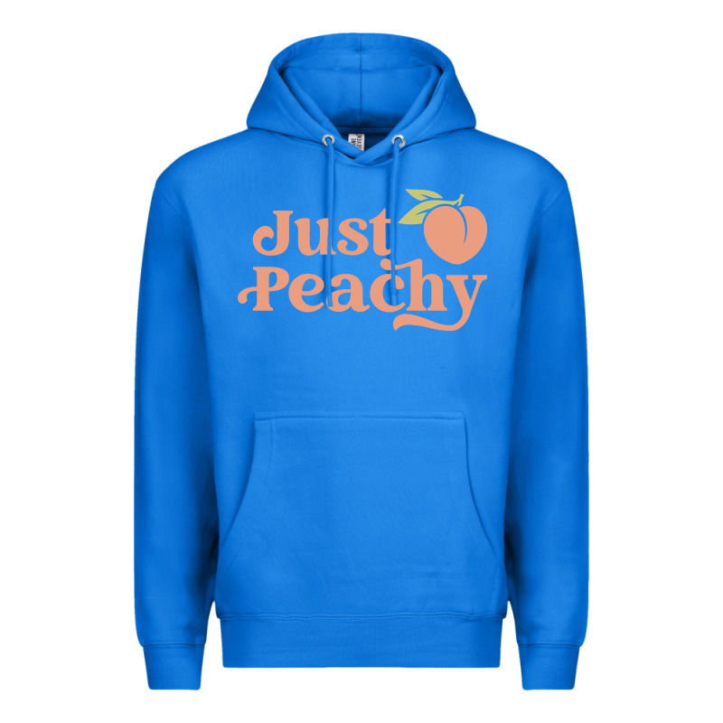 Just Peachy Retro 70s Georgia Peaches Summer Fruit Premium Hoodie by linhVisuals | Teevron