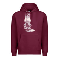 Burgundy australian shepherd Premium Hoodie - linhVisuals