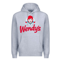 Heather Grey wendys restaurant Premium Hoodie - linhVisuals