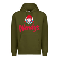 Army Green wendys restaurant Premium Hoodie - linhVisuals