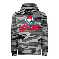 Slate Camo wendys restaurant Premium Hoodie - linhVisuals
