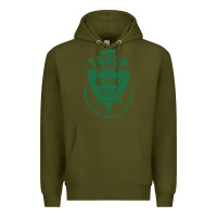 Army Green troop beverly hills single color Premium Hoodie - linhVisuals