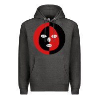 Charcoal Heather eleggua 2 colors face Premium Hoodie - linhVisuals