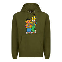 Army Green bert and ernie Premium Hoodie - linhVisuals