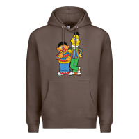Coffee bert and ernie Premium Hoodie - linhVisuals