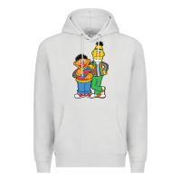 Dove Grey bert and ernie Premium Hoodie - linhVisuals