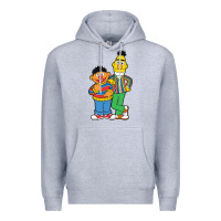 Heather Grey bert and ernie Premium Hoodie - linhVisuals