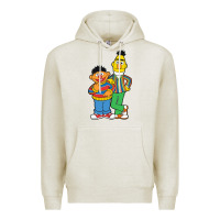 Oatmeal Heather bert and ernie Premium Hoodie - linhVisuals