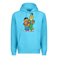 Ocean Blue bert and ernie Premium Hoodie - linhVisuals
