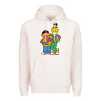 Pale Pink bert and ernie Premium Hoodie - linhVisuals