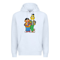 White bert and ernie Premium Hoodie - linhVisuals