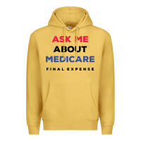 Antique Gold ask me about medicare final expense Premium Hoodie - linhVisuals