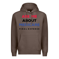 Coffee ask me about medicare final expense Premium Hoodie - linhVisuals
