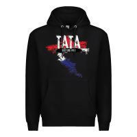 Black mens tata croatian father croatia bester papa father's day Premium Hoodie - linhVisuals