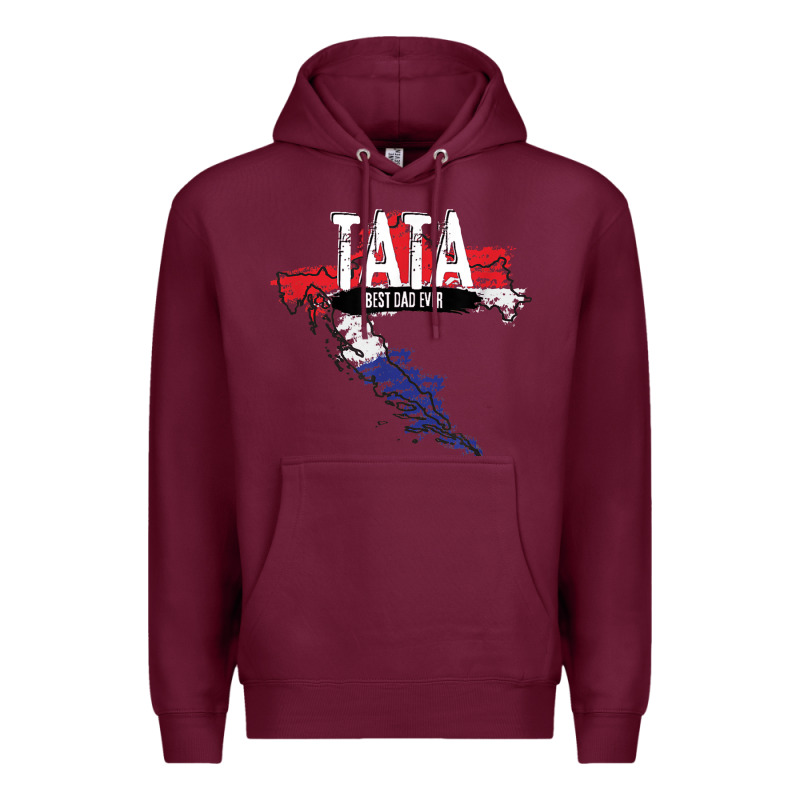 Mens Tata Croatian Father Croatia Bester Papa Father's Day Premium Hoodie by linhVisuals | Teevron