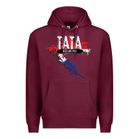 Burgundy mens tata croatian father croatia bester papa father's day Premium Hoodie - linhVisuals