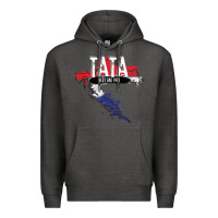 Charcoal Heather mens tata croatian father croatia bester papa father's day Premium Hoodie - linhVisuals