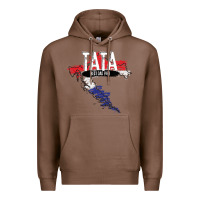 Chestnut mens tata croatian father croatia bester papa father's day Premium Hoodie - linhVisuals