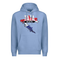 Colony Blue mens tata croatian father croatia bester papa father's day Premium Hoodie - linhVisuals
