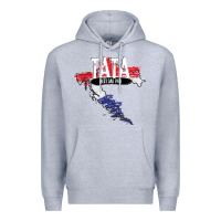 Heather Grey mens tata croatian father croatia bester papa father's day Premium Hoodie - linhVisuals