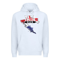 White mens tata croatian father croatia bester papa father's day Premium Hoodie - linhVisuals