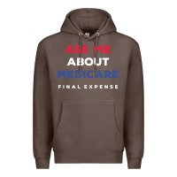 Coffee ask me about medicare final expense Premium Hoodie - linhVisuals