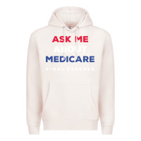 Pale Pink ask me about medicare final expense Premium Hoodie - linhVisuals