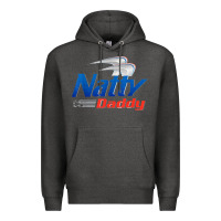 Charcoal Heather mens natty daddy dad bod light humor beer lover father's day Premium Hoodie - linhVisuals