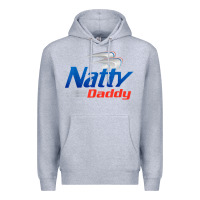 Heather Grey mens natty daddy dad bod light humor beer lover father's day Premium Hoodie - linhVisuals