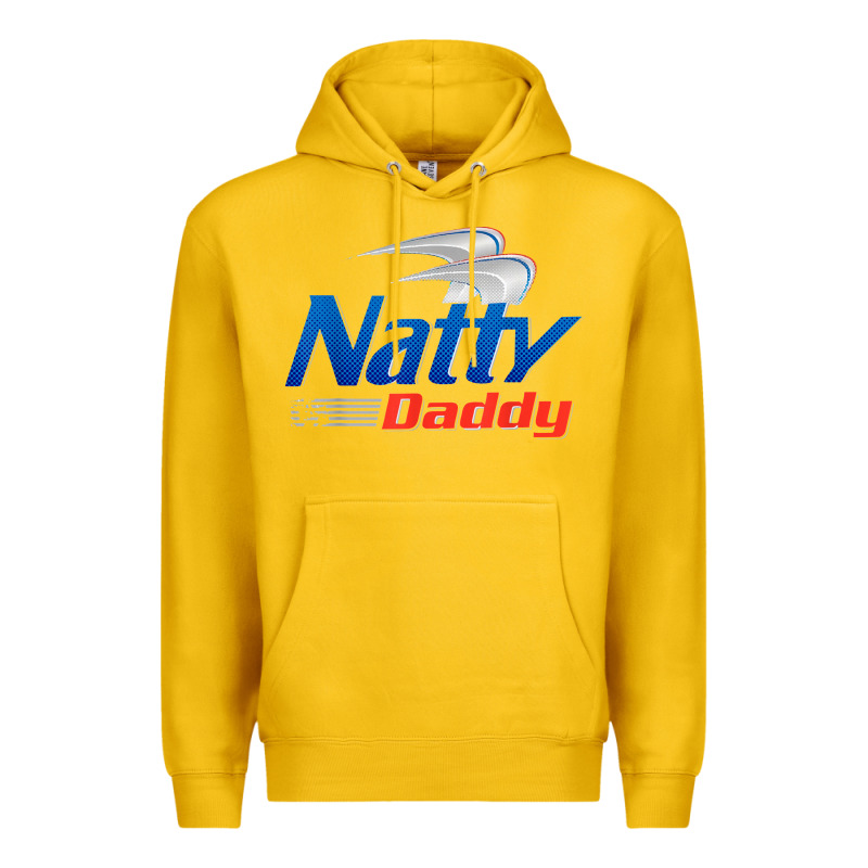 Mens Natty Daddy Dad Bod Light Humor Beer Lover Father's Day Premium Hoodie by linhVisuals | Teevron
