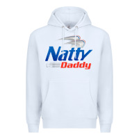 White mens natty daddy dad bod light humor beer lover father's day Premium Hoodie - linhVisuals