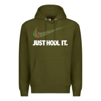 Army Green just hodl it Premium Hoodie - linhVisuals