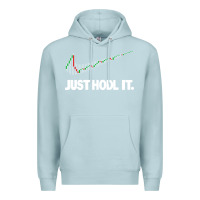 Blue Mist just hodl it Premium Hoodie - linhVisuals