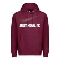Burgundy just hodl it Premium Hoodie - linhVisuals